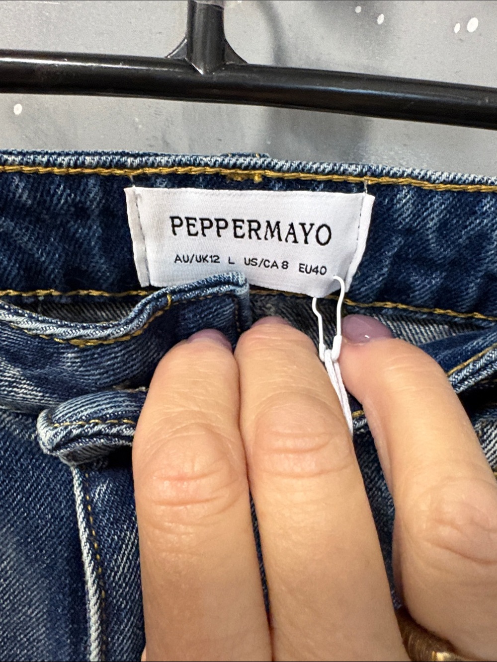 Peppermayo Denim Blue Jeans Wide Leg NWT size 8